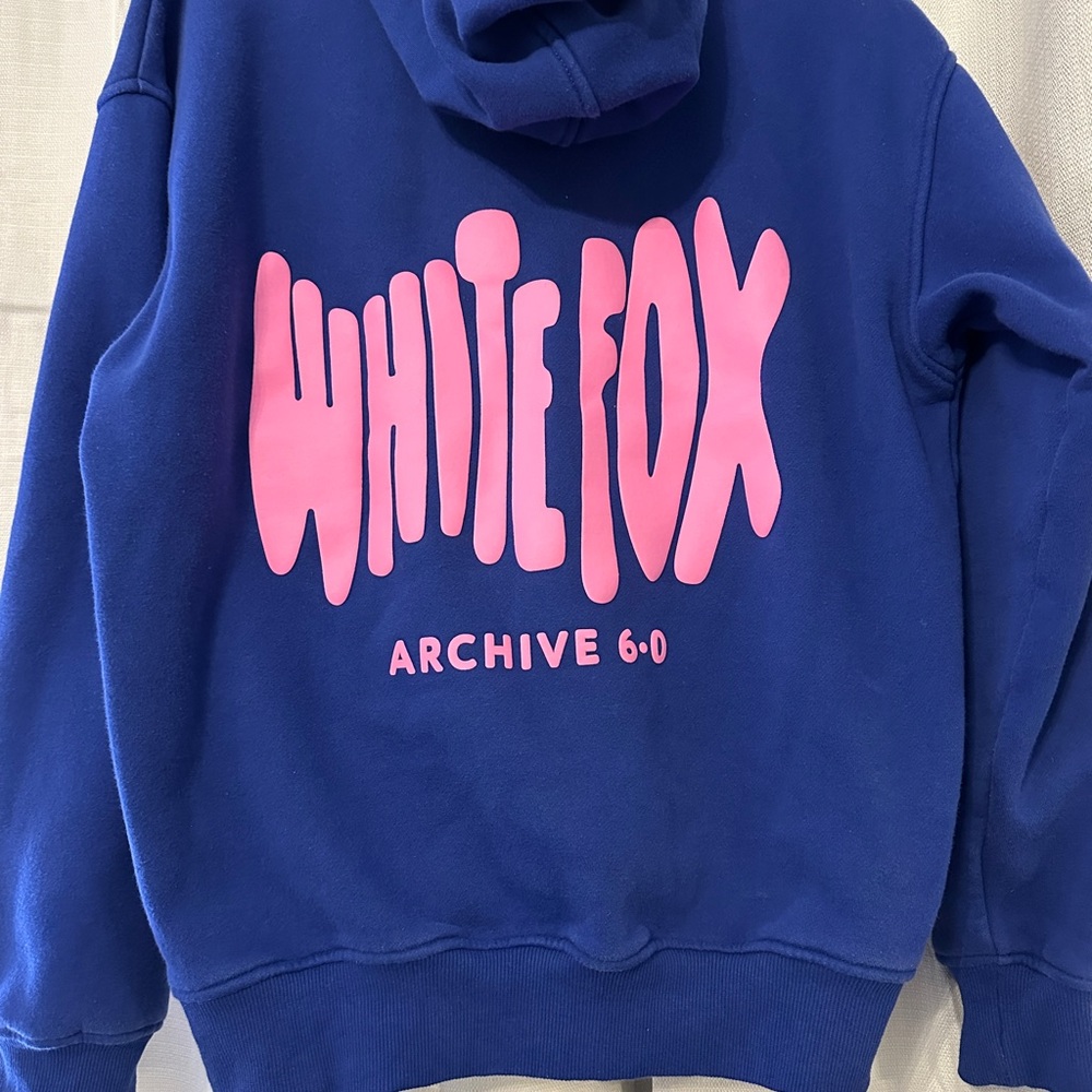 White Fox Blue Hoodie